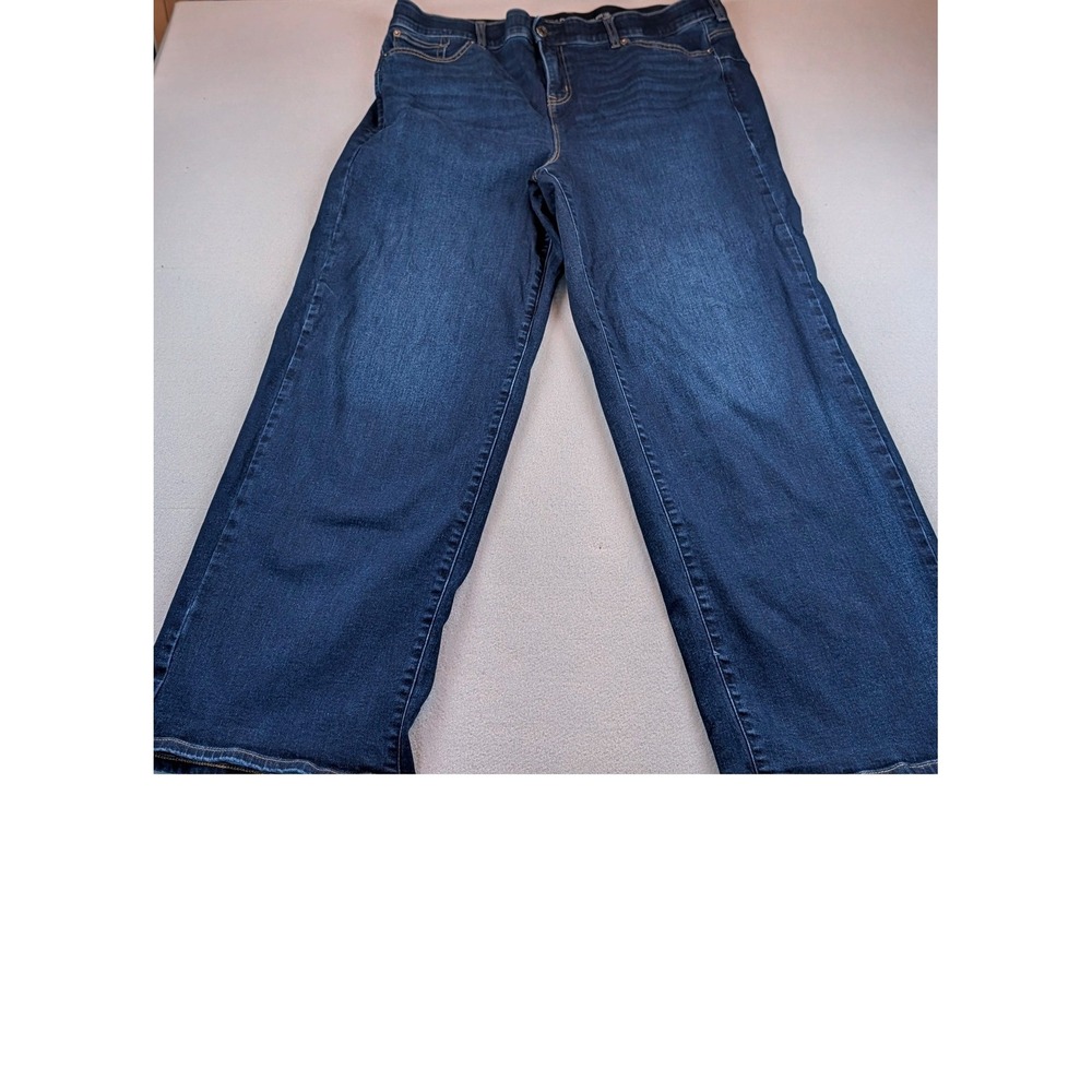 Torrid Bombshell Wide Leg Jeans Dark Wash Super Soft Stretch Denim Size 20T